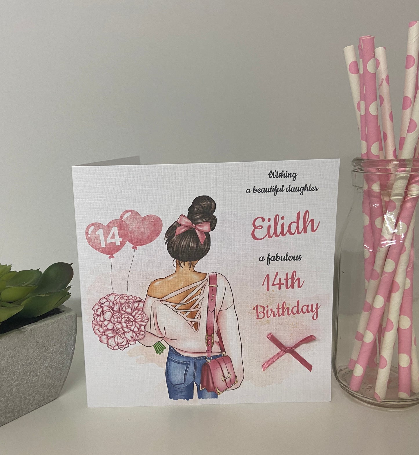Personalised Female Teenager Girl Birthday Card