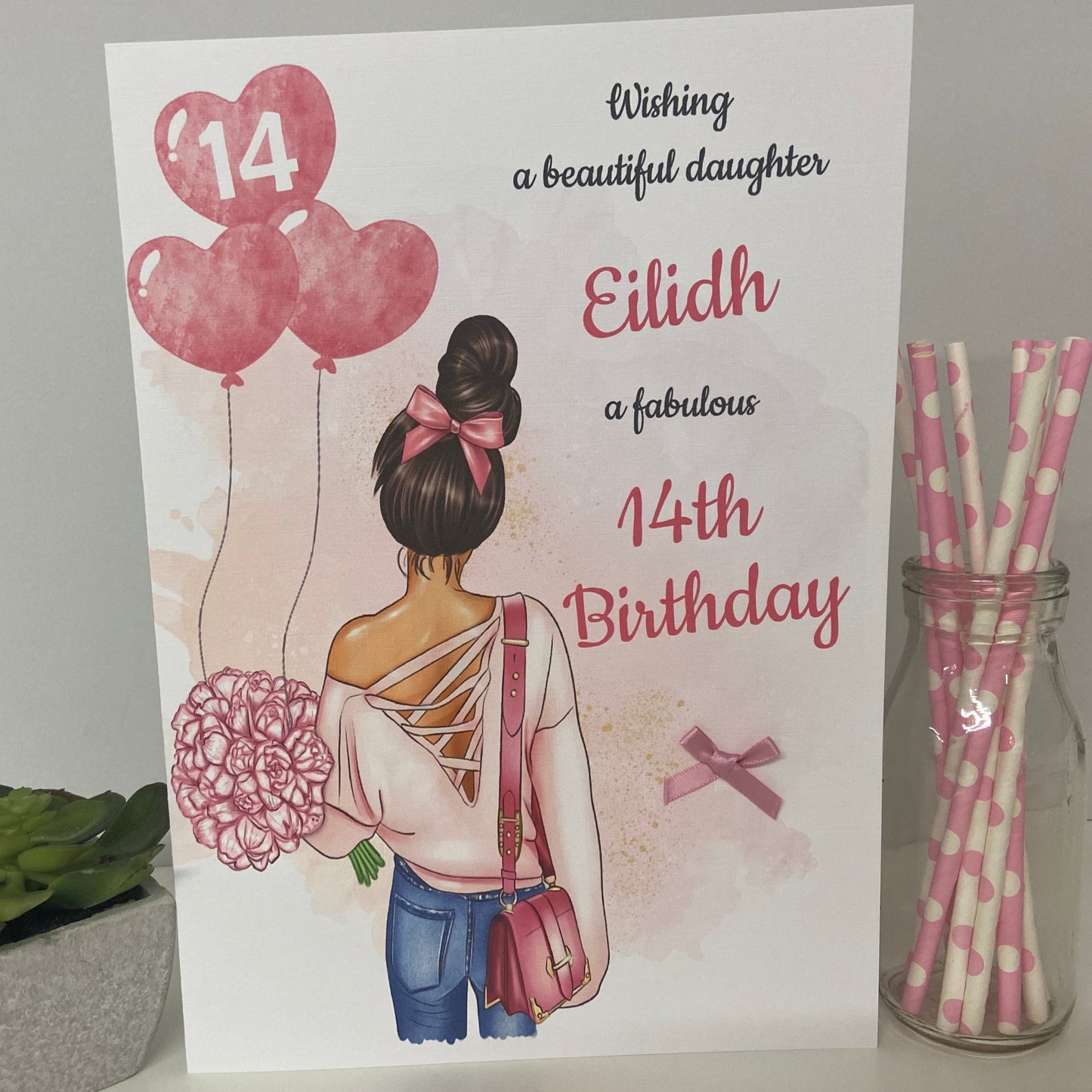 Personalised Female Teenager Girl Birthday Card