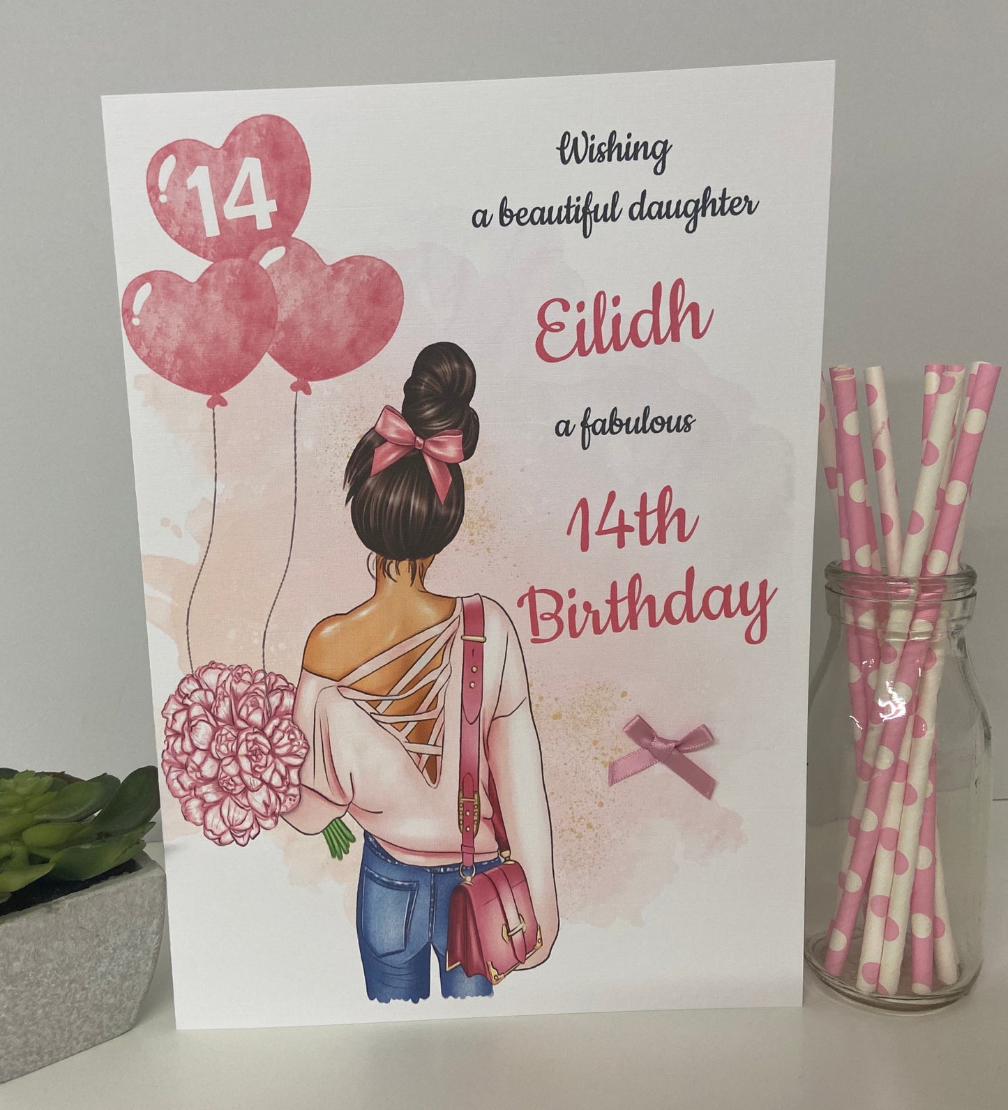 Personalised Female Teenager Girl Birthday Card