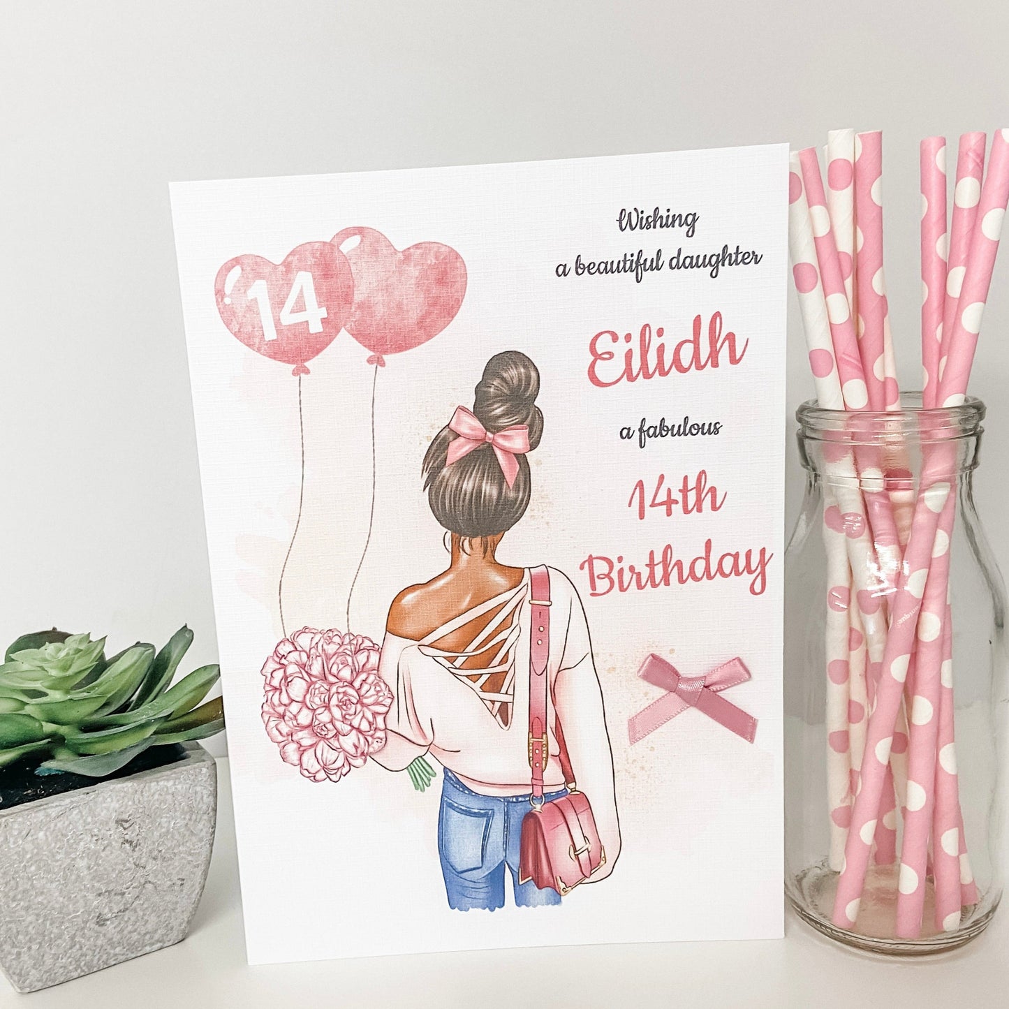 Personalised Female Teenager Girl Birthday Card