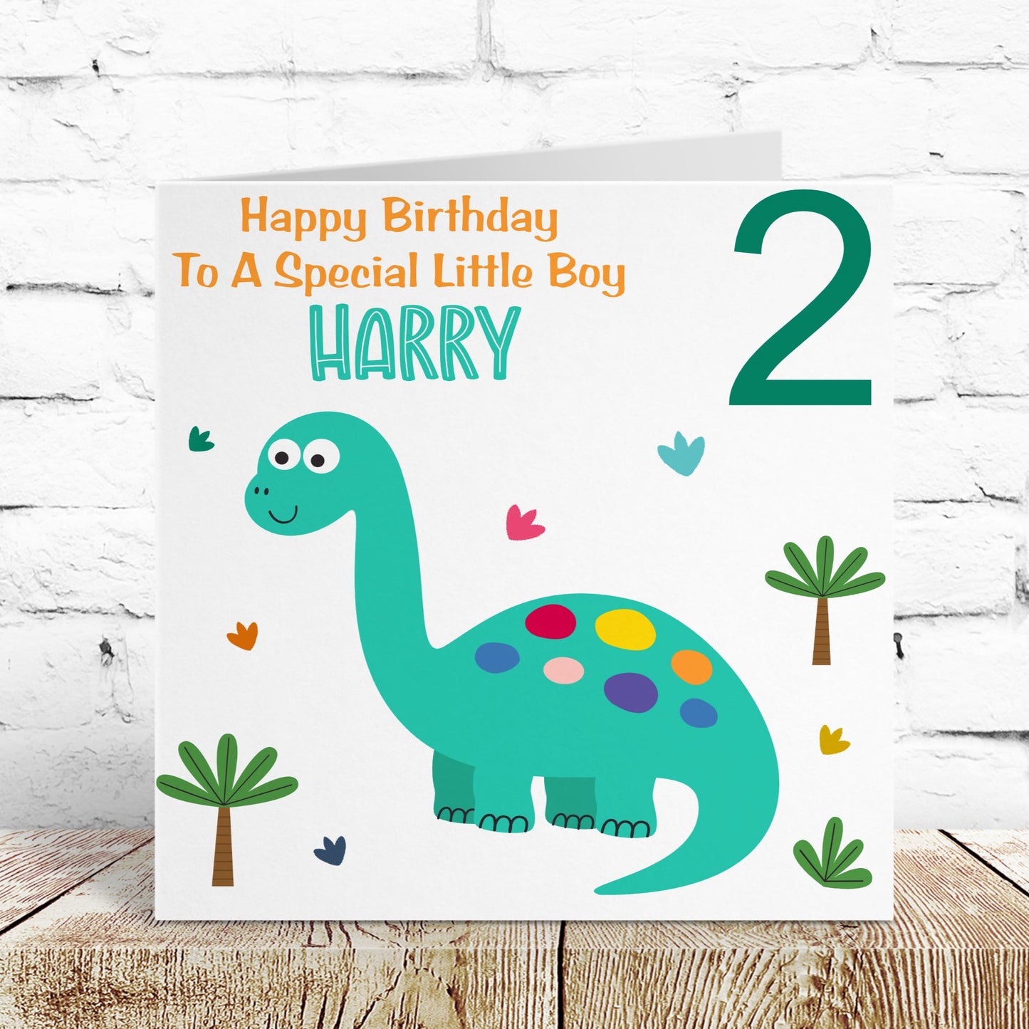 Personalised Birthday Card Dinosaur