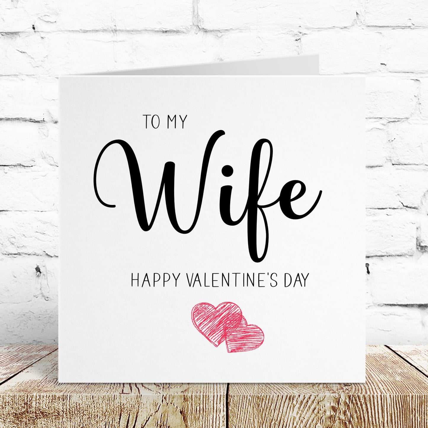 Personalised Happy Valentine's Day Card Love Hearts