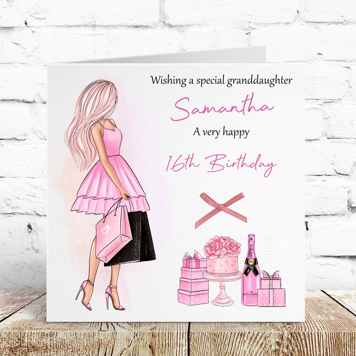Personalised Female Girl Birthday Card