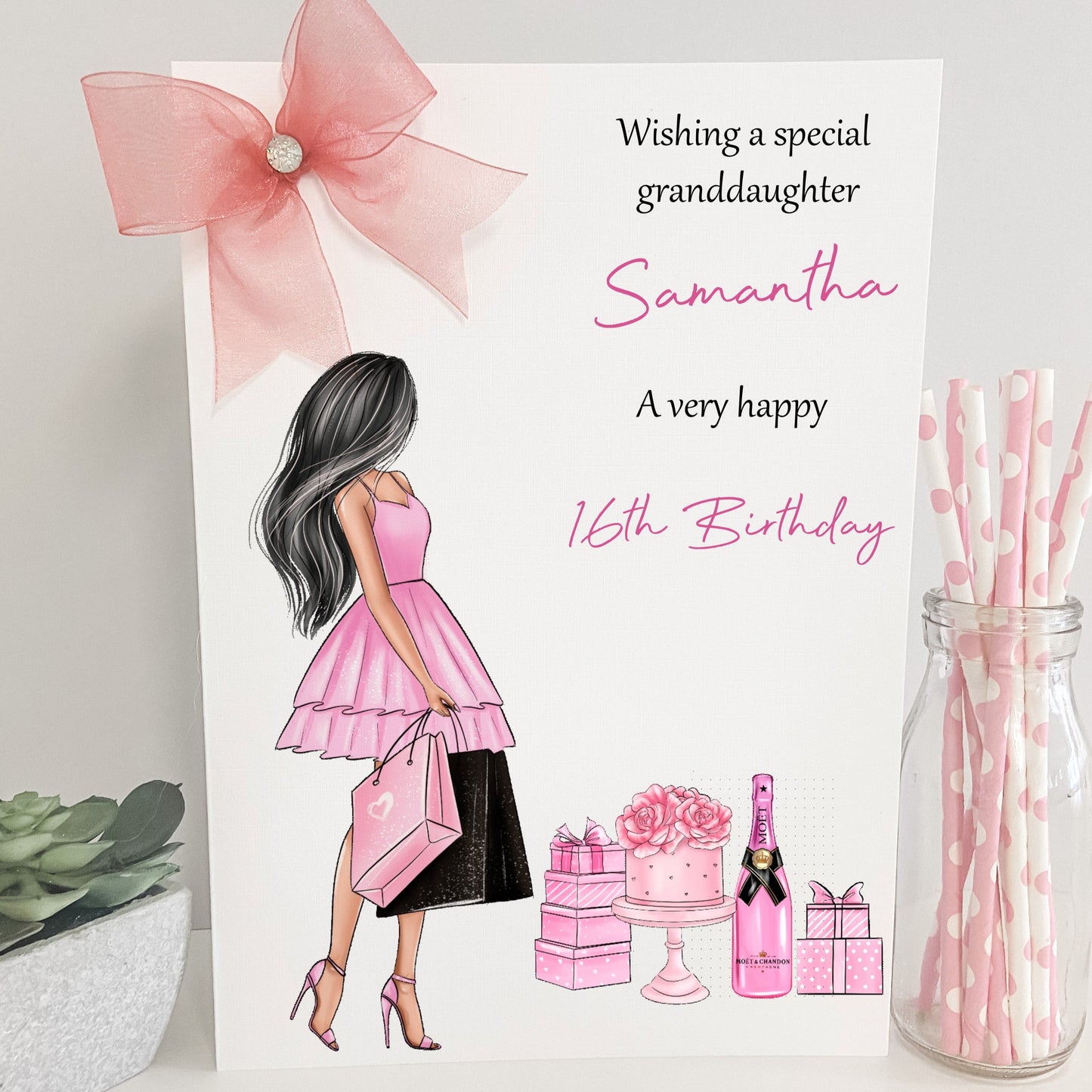 Personalised Female Girl Birthday Card