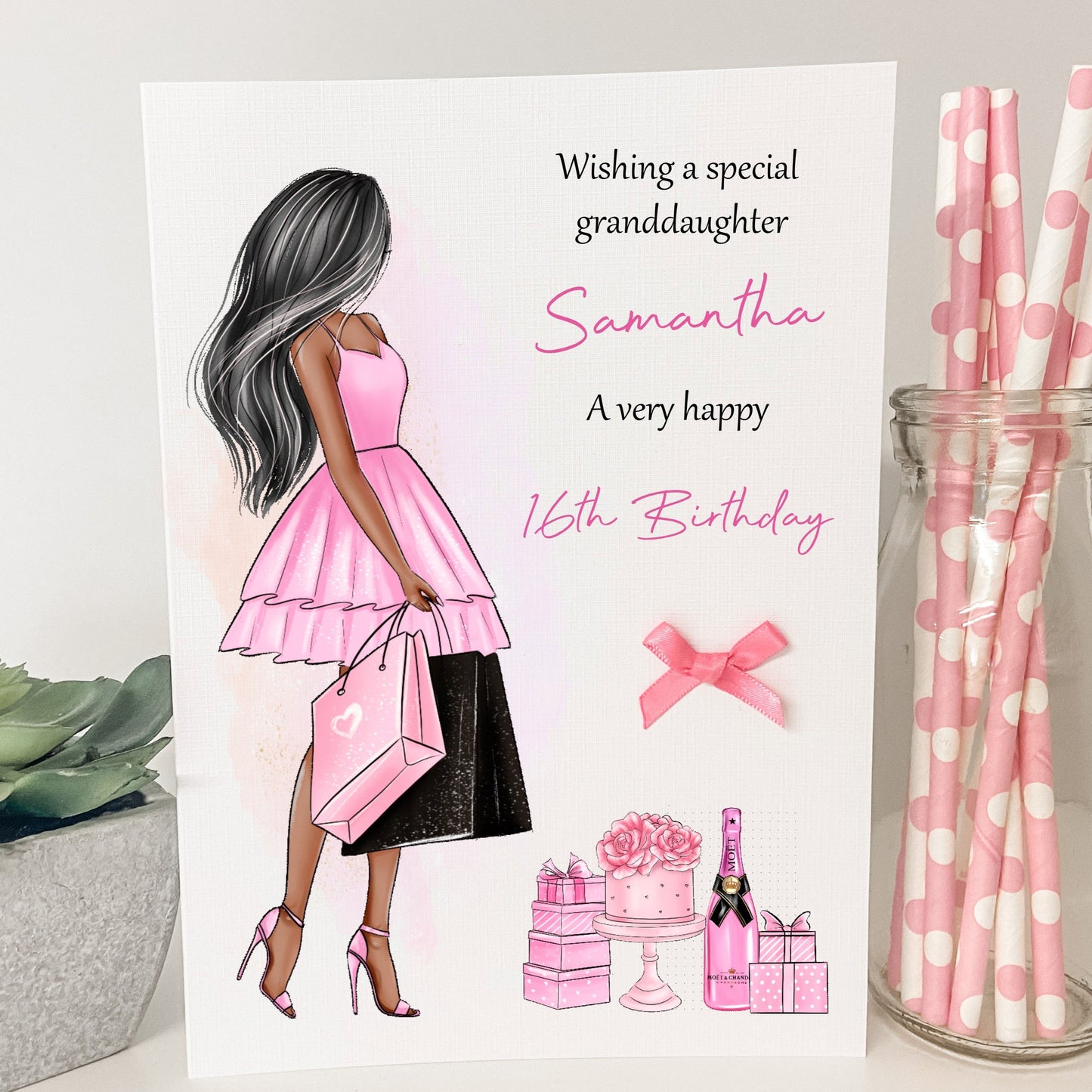 Personalised Female Girl Birthday Card