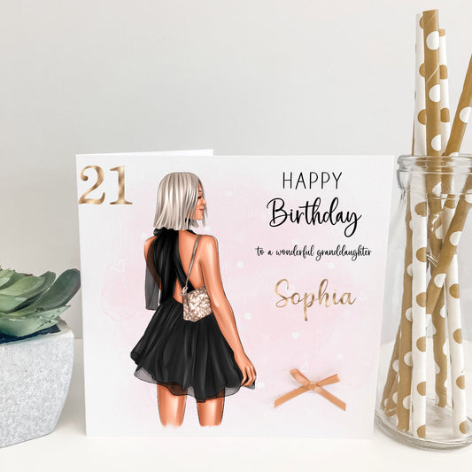 Personalised Female Girl Birthday Card