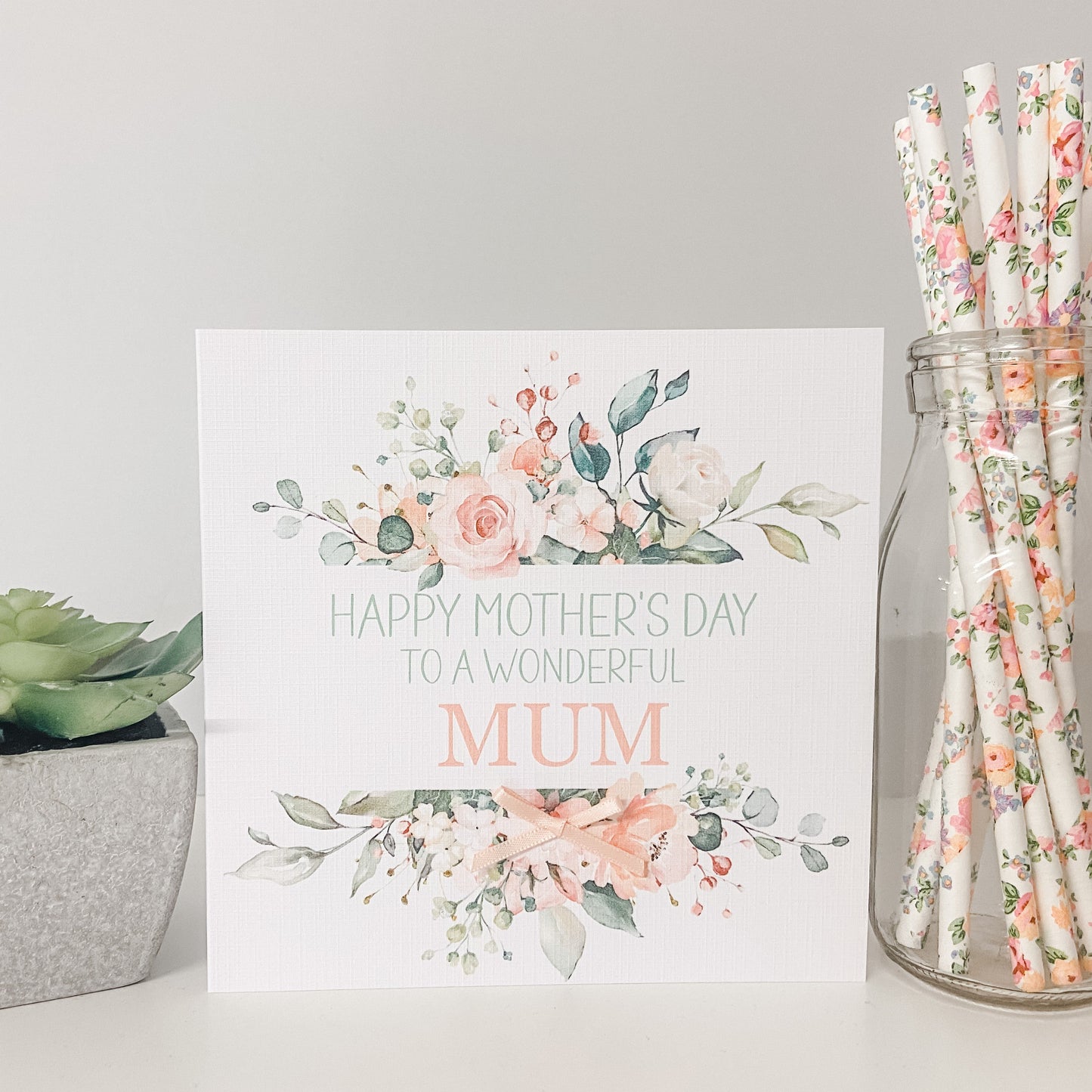 Personalised Mother's Day Card Mom Mum Mam Nan Gran Nanny Granny