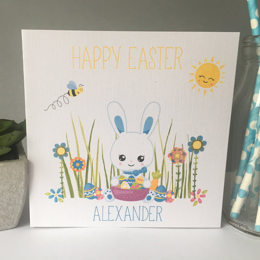 Personalised Easter Card Easter Bunny