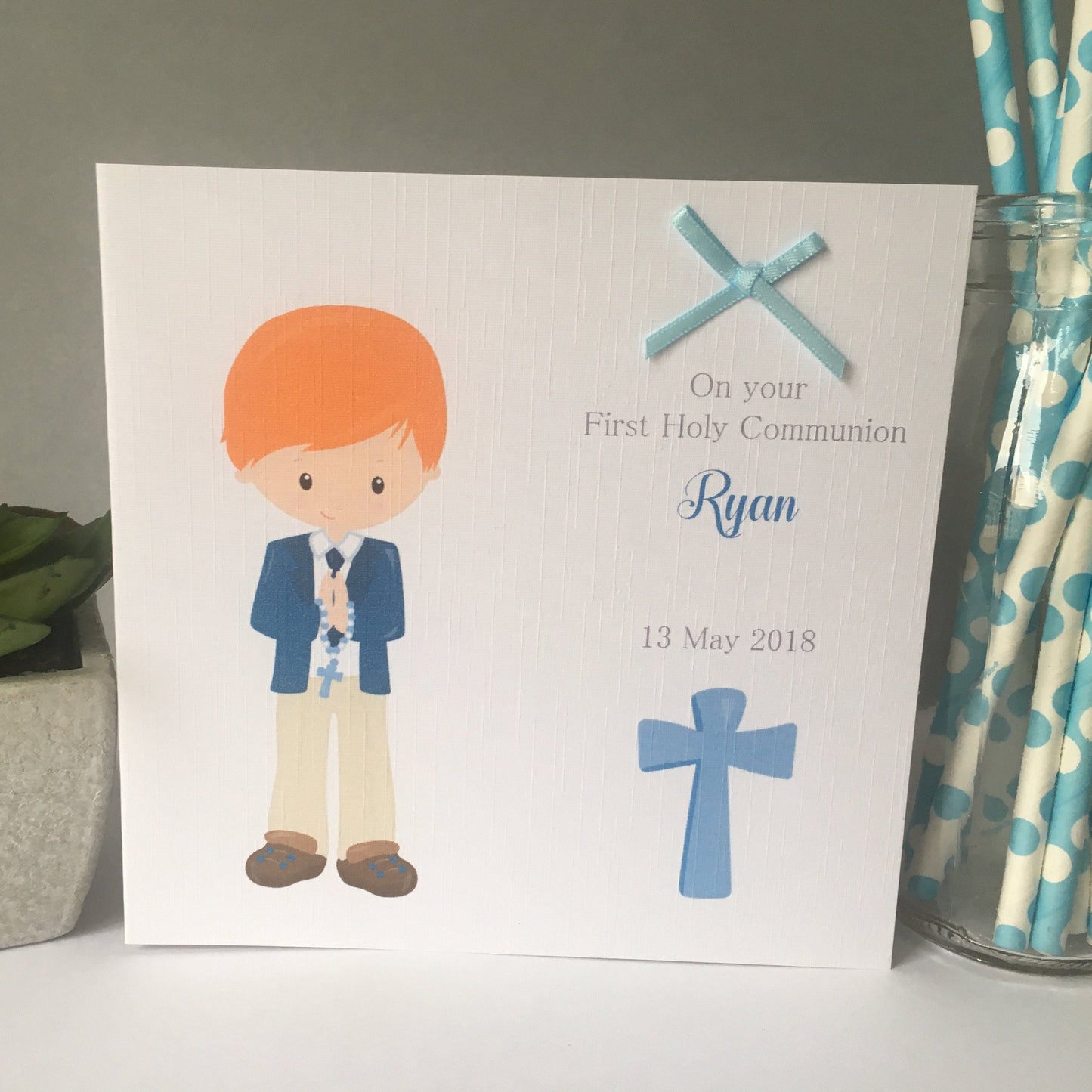 Personalised Handmade First Holy Communion Card