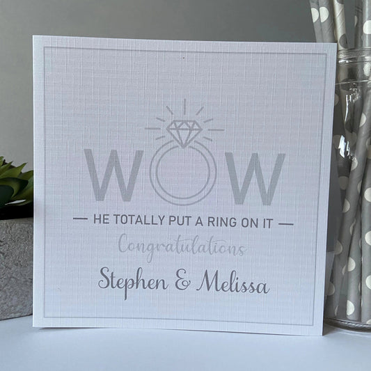 Personalised Congratulations Engagement Card WOW