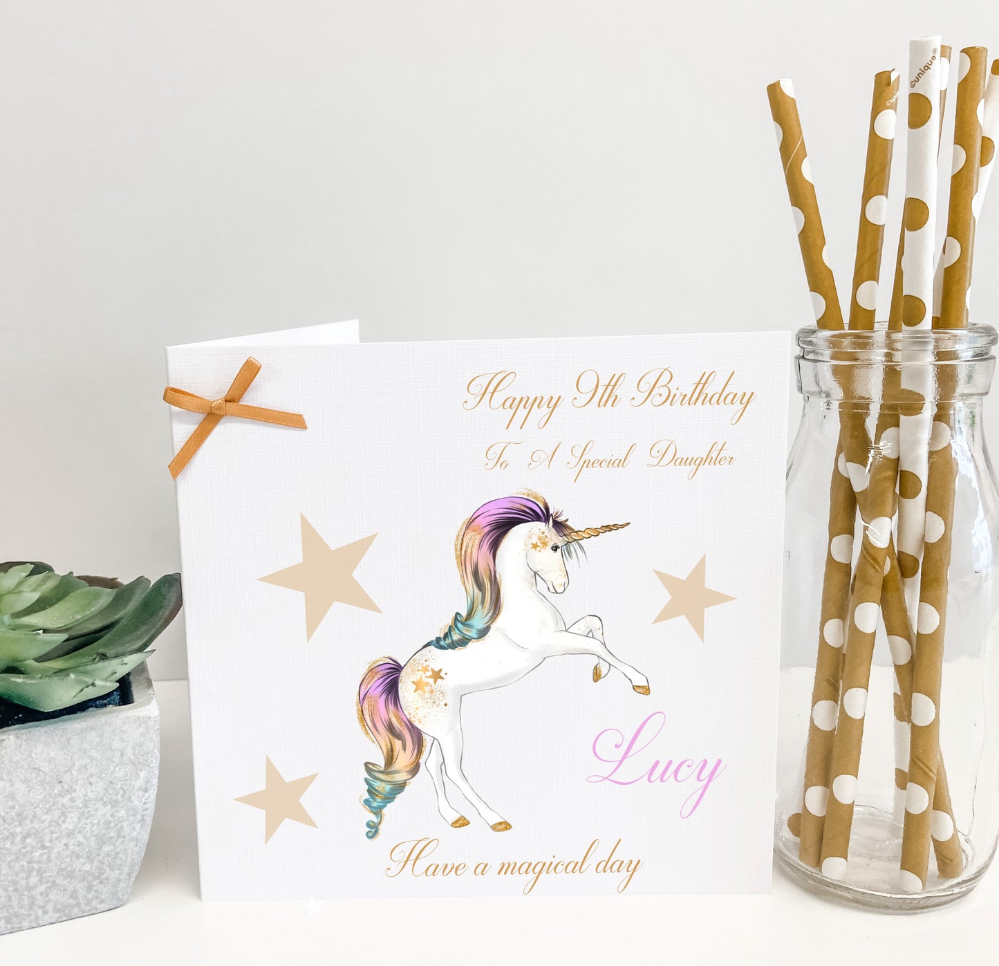 Personalised Birthday Card Unicorn