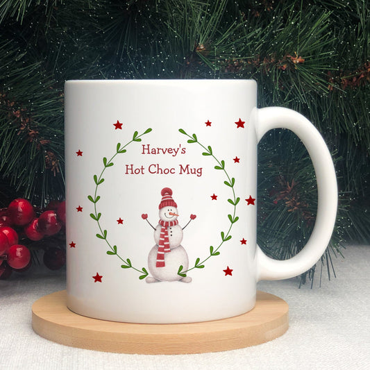 Personalised Snowman Christmas Mug