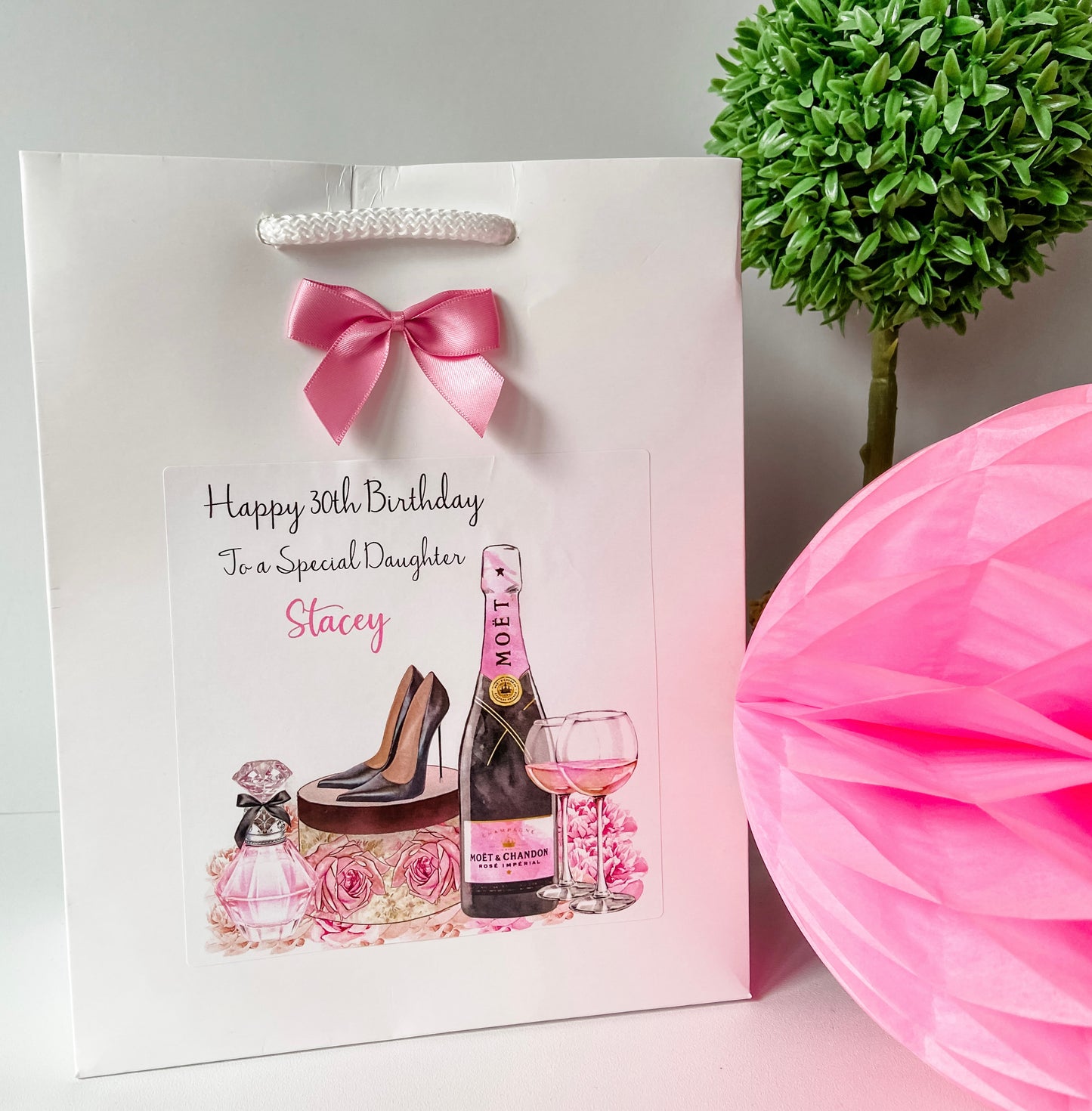 Personalised Female Luxury Gift Bag 18th 2st 30th 40th