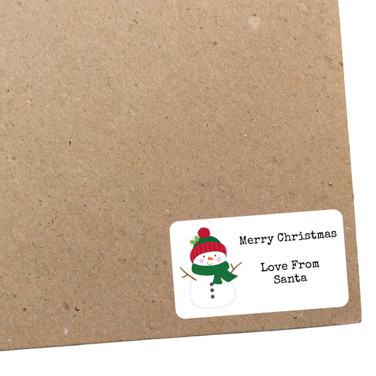 Personalised Christmas Return Address Label Stickers for Cards