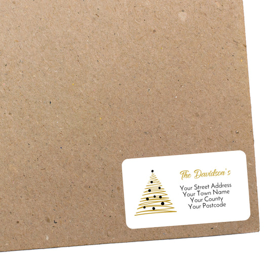 Personalised Christmas Return Address Label Stickers for Cards