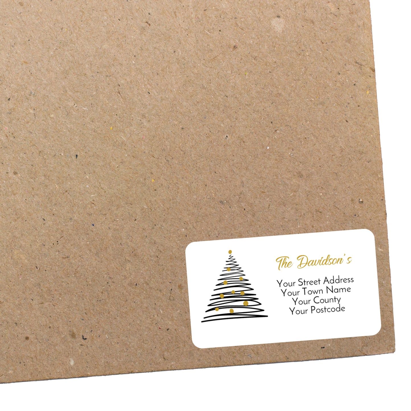 Personalised Christmas Return Address Label Stickers for Cards