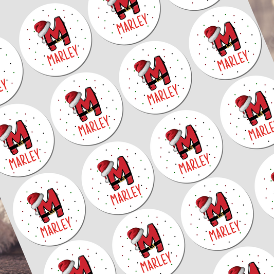 Personalised Christmas Stickers, Gift Labels, , Festive Name Stickers, Custom Present Tag, Christmas Eve Box Ideas, Santa Stocking Filler