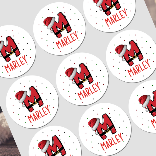 Personalised Christmas Stickers, Gift Labels, , Festive Name Stickers, Custom Present Tag, Christmas Eve Box Ideas, Santa Stocking Filler