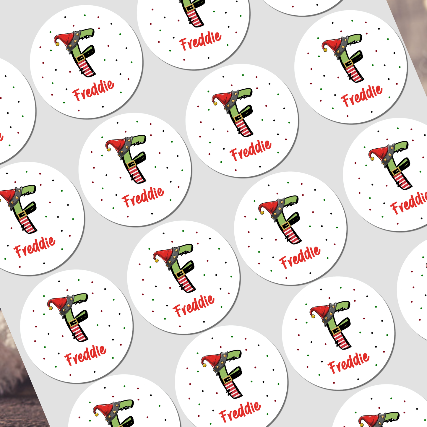 Personalised Christmas Stickers, Gift Labels, , Festive Name Stickers, Custom Present Tag, Christmas Eve Box Ideas, Santa Stocking Filler