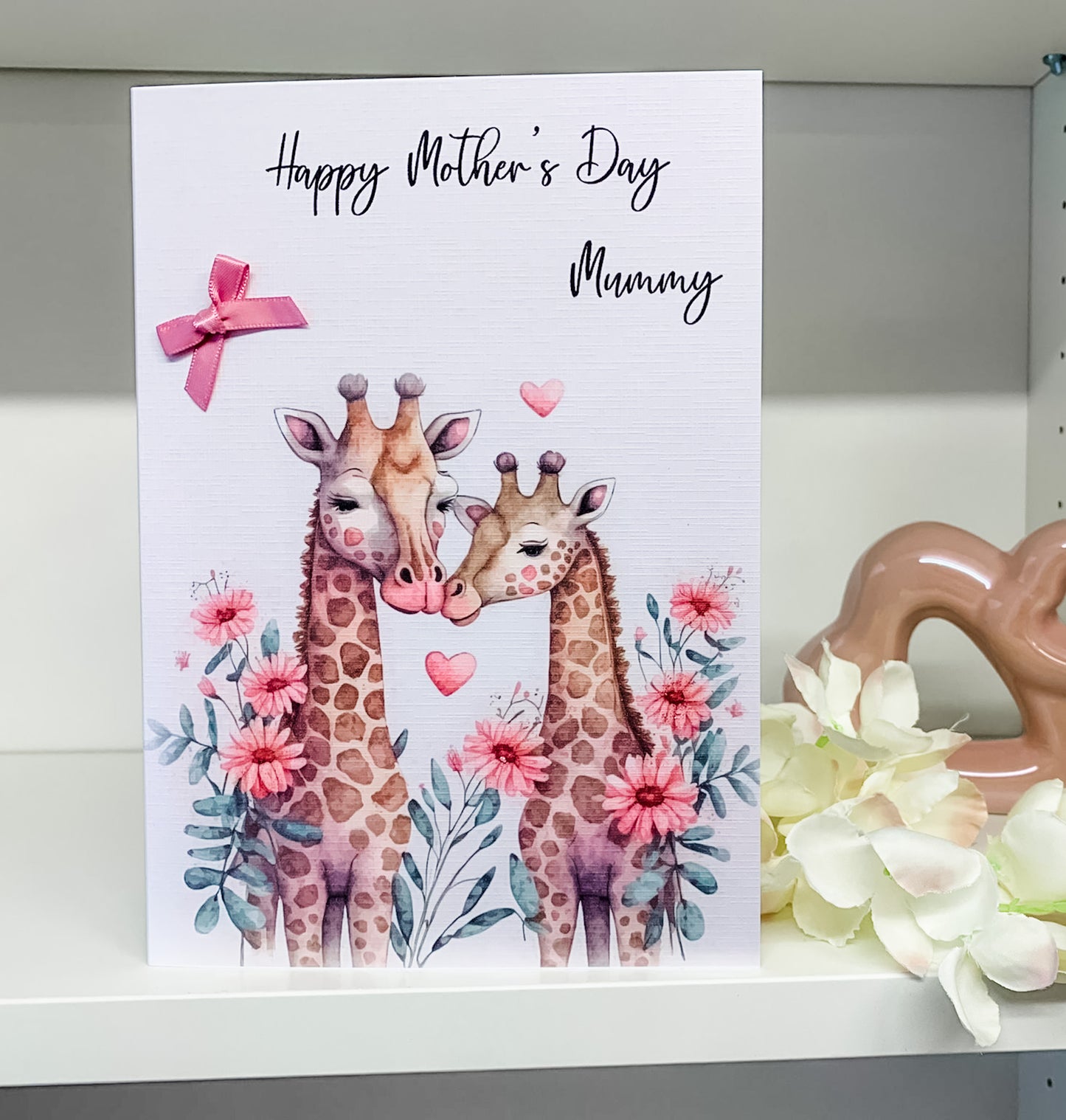 Personalised Mother's Day Card Giraffe