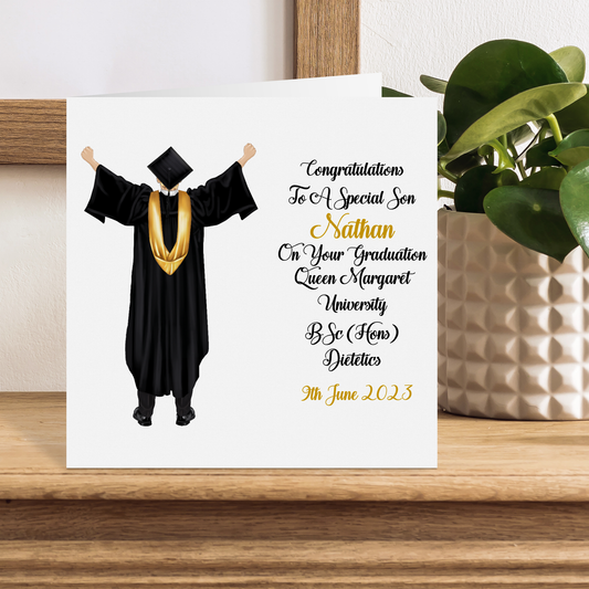 Personalised Male Graduation Card Congratulations Well Done You Did It