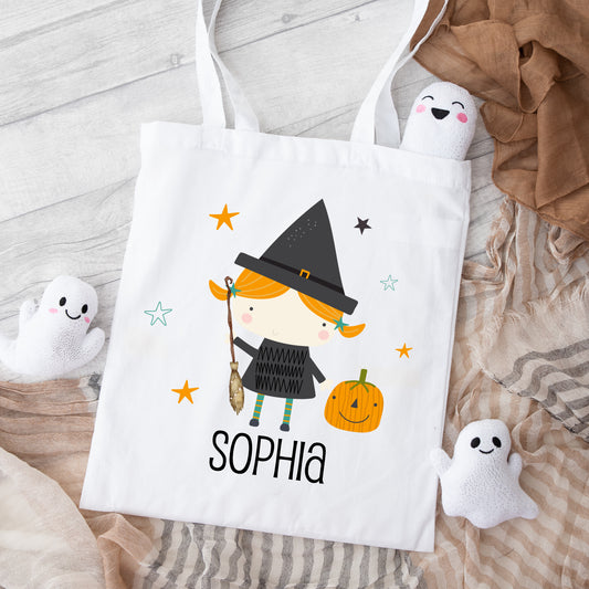 Personalised Halloween Trick or Treat Tote Bag