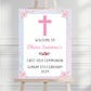 a sign with a cross on it that says welcome to olsia summer's