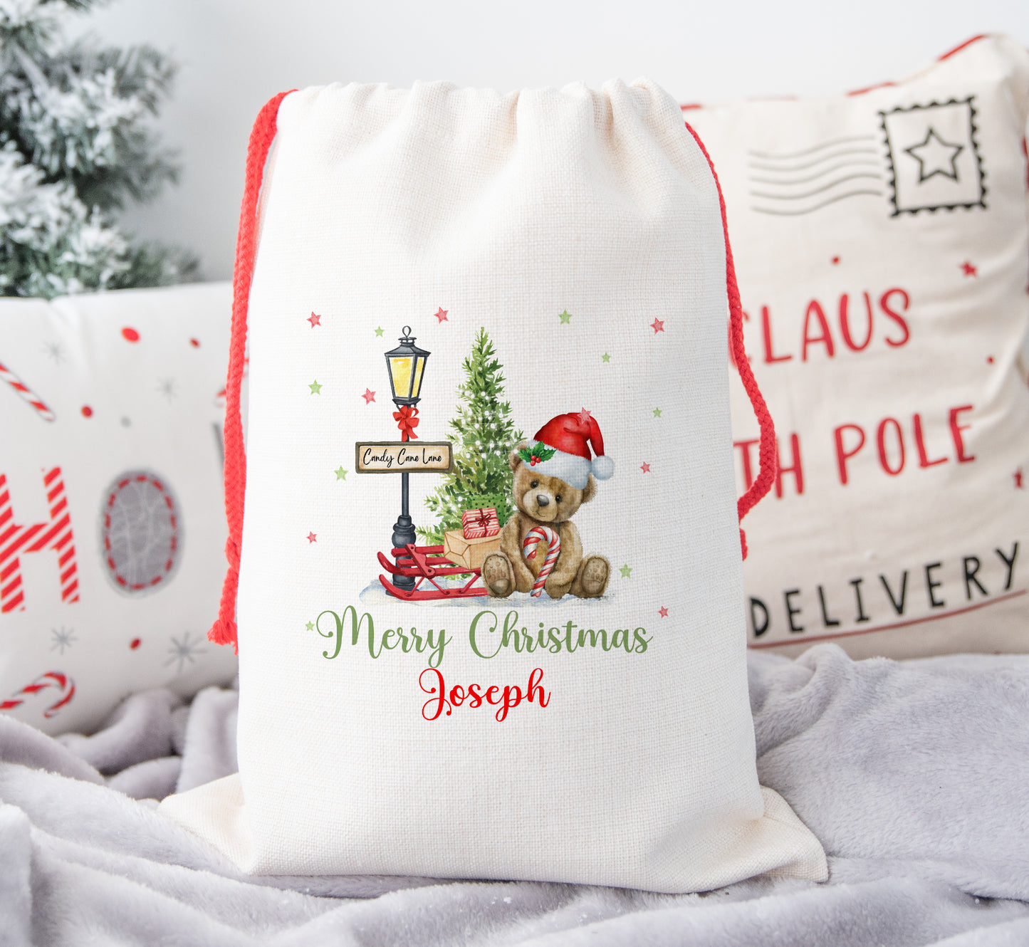 Personalised Christmas Santa Sack For Children