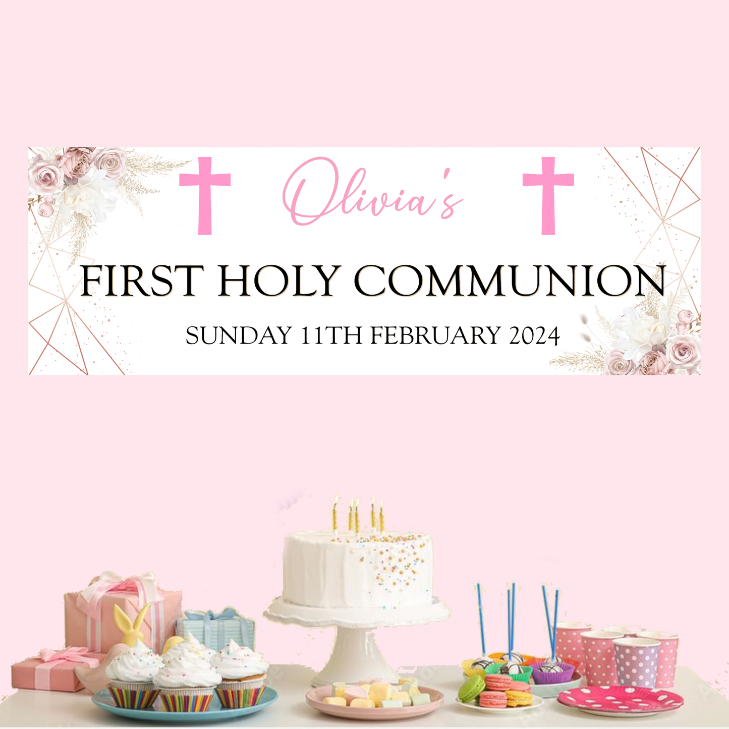 Personalised First Holy Communion Party Banner