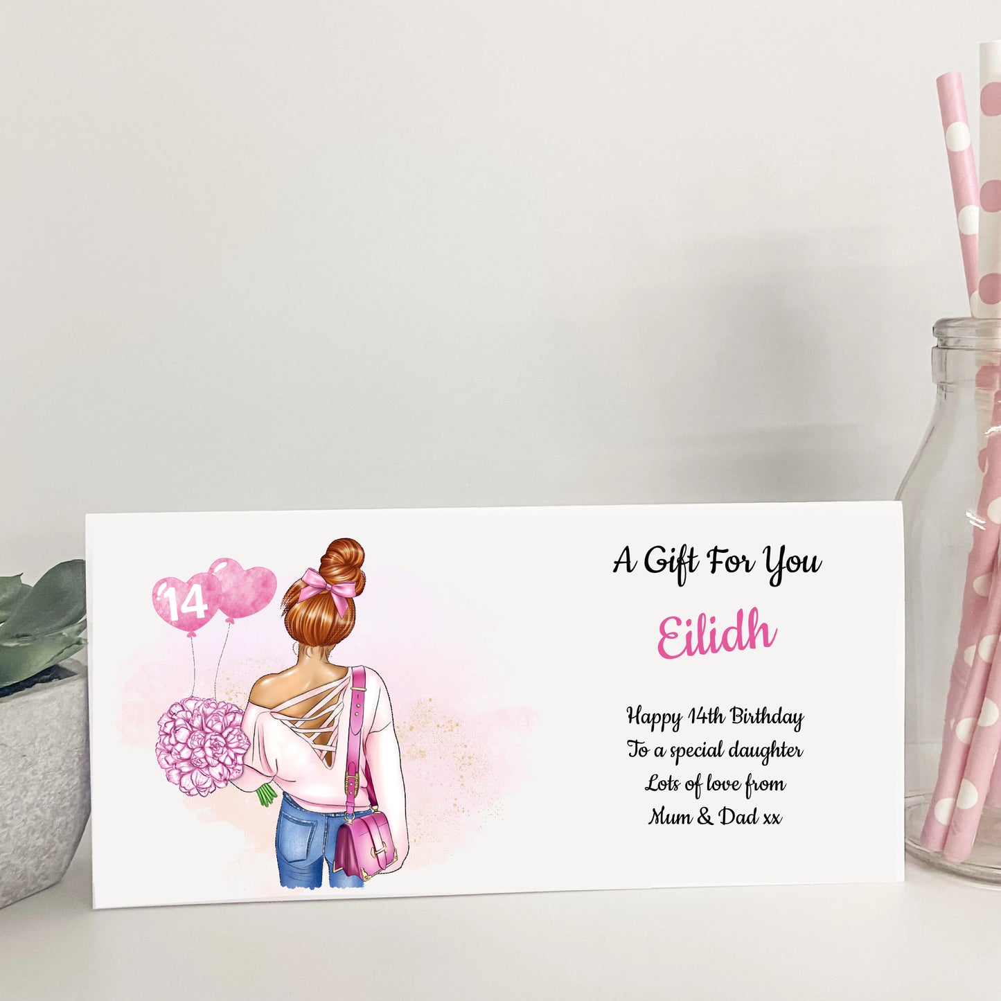 Personalised Female Teenager Girl Birthday Card