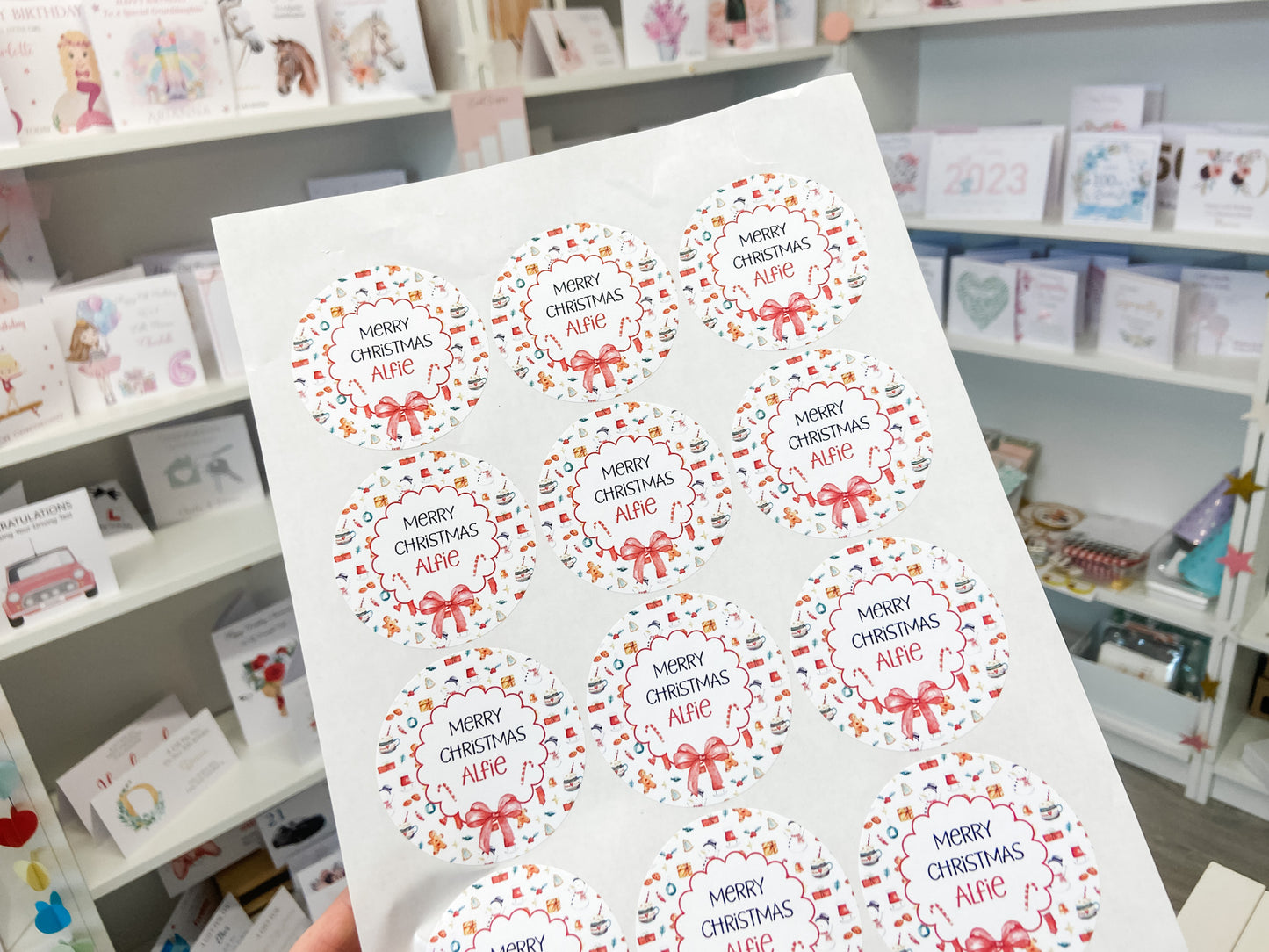 Personalised Christmas Stickers, Gift Labels, Christmas Elements