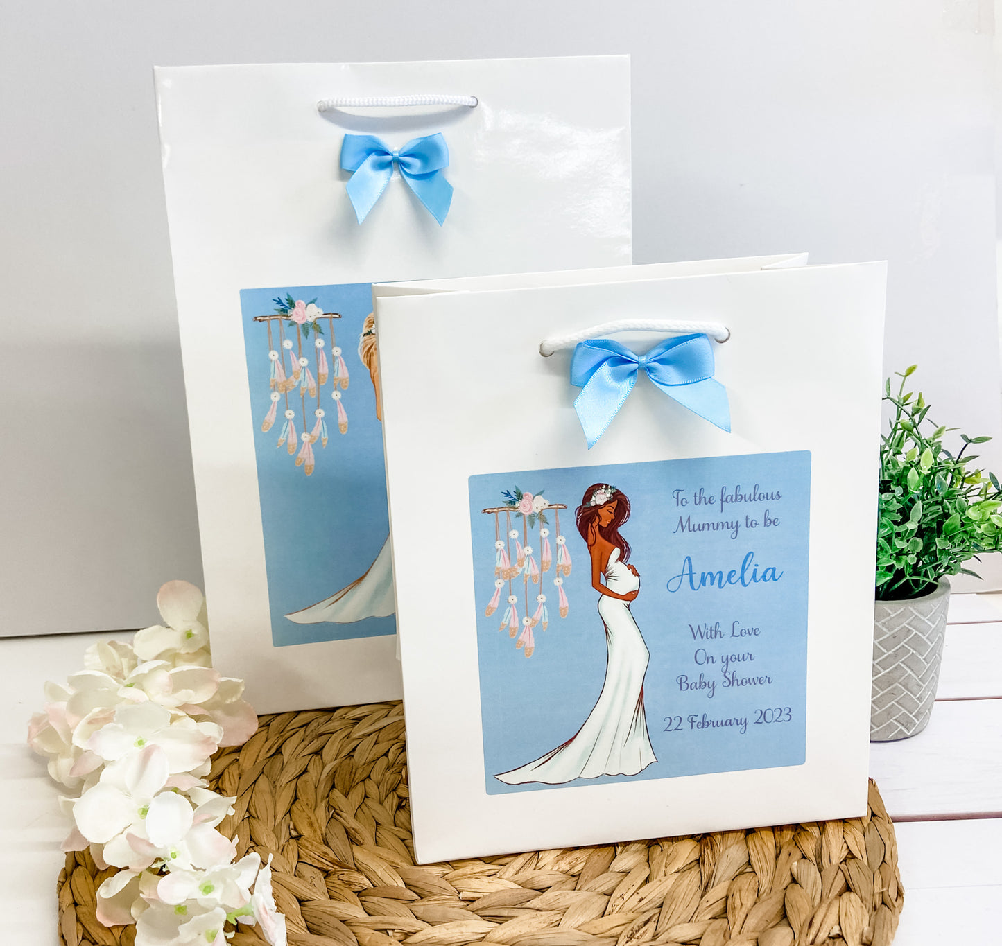 Personalised Congratulations Baby Shower Gift Bag Boy