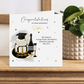 Personalised Graduation Card Congratulations Cake Champagne