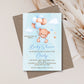 Personalised Printed Baby Shower Invitations Teddy Bear Blue Boy