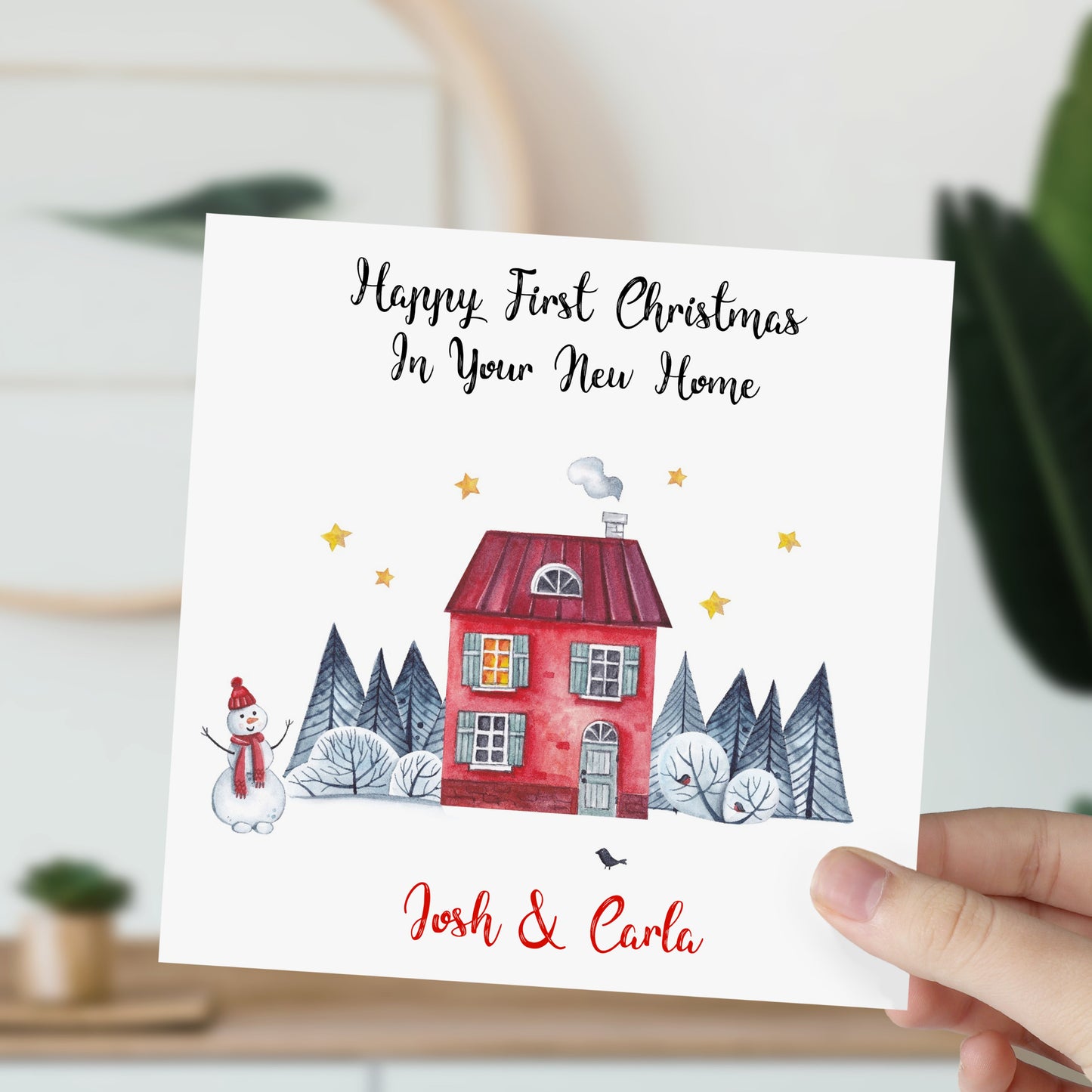 Personalised First Christmas In New Home Card