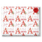 Personalised Christmas Wrapping Paper, Initial Gift Wrap Sheets