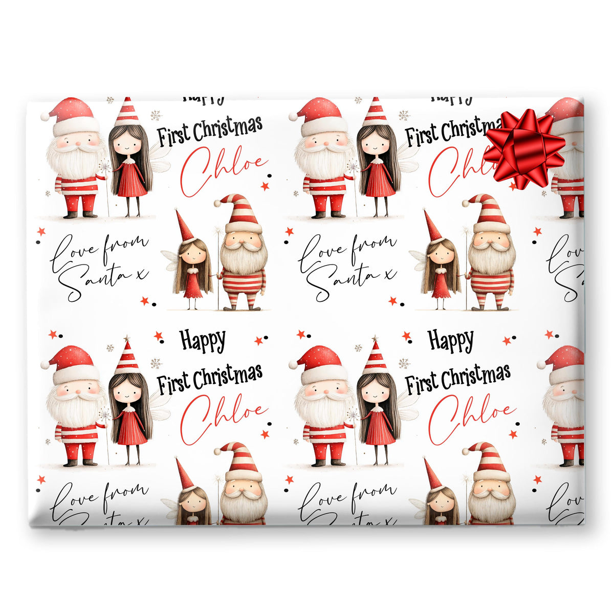 Personalised Christmas Wrapping Paper, Santa Gift Wrap