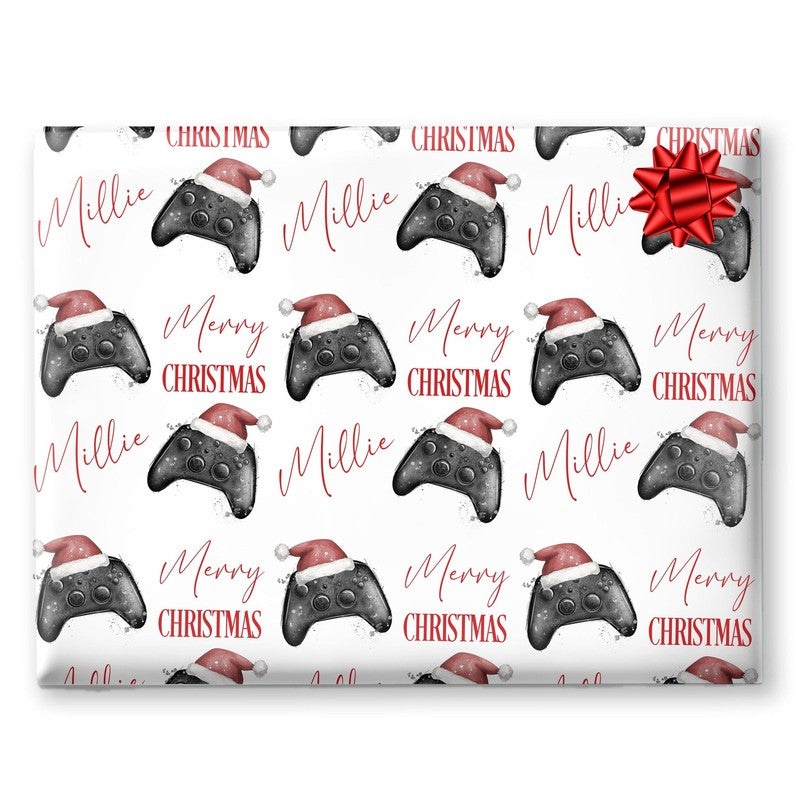 Gaming gift wrap for teenagers, Christmas wrapping paper for children