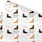 Personalised Daschund Gift Wrap | Personalised Christmas Wrapping Paper | Personalised Gift Wrap | Fun Gift Wrap | Dog Gift Wrap