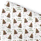 Personalised Christmas Gift Wrap – Football Christmas Tree Design, Footie Black and Red Scarf