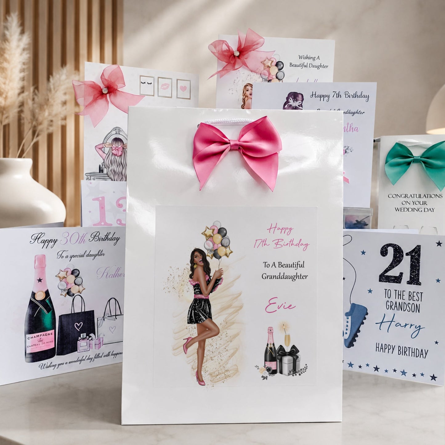 Personalised Female Girls Birthday Gift Bag