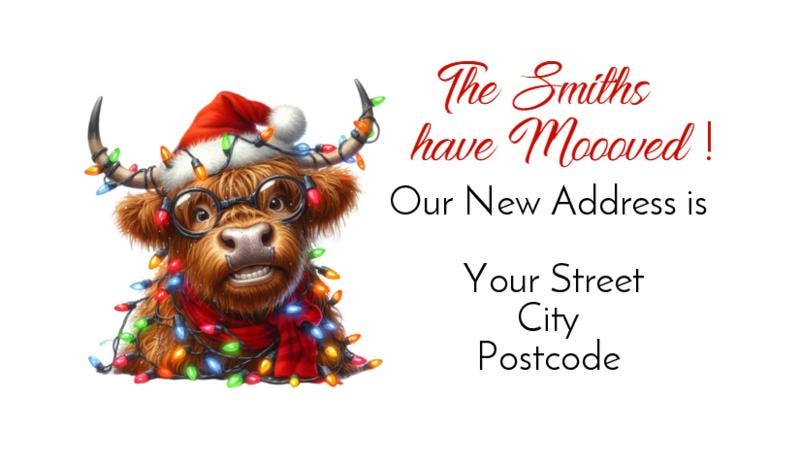 Christmas Address Labels rectangle personalised Christmas stickers business stickers