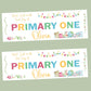 First Day of School Banner, Personalised Primary One Banner, Personalised back to school banner, School decorations, Back to school ideas