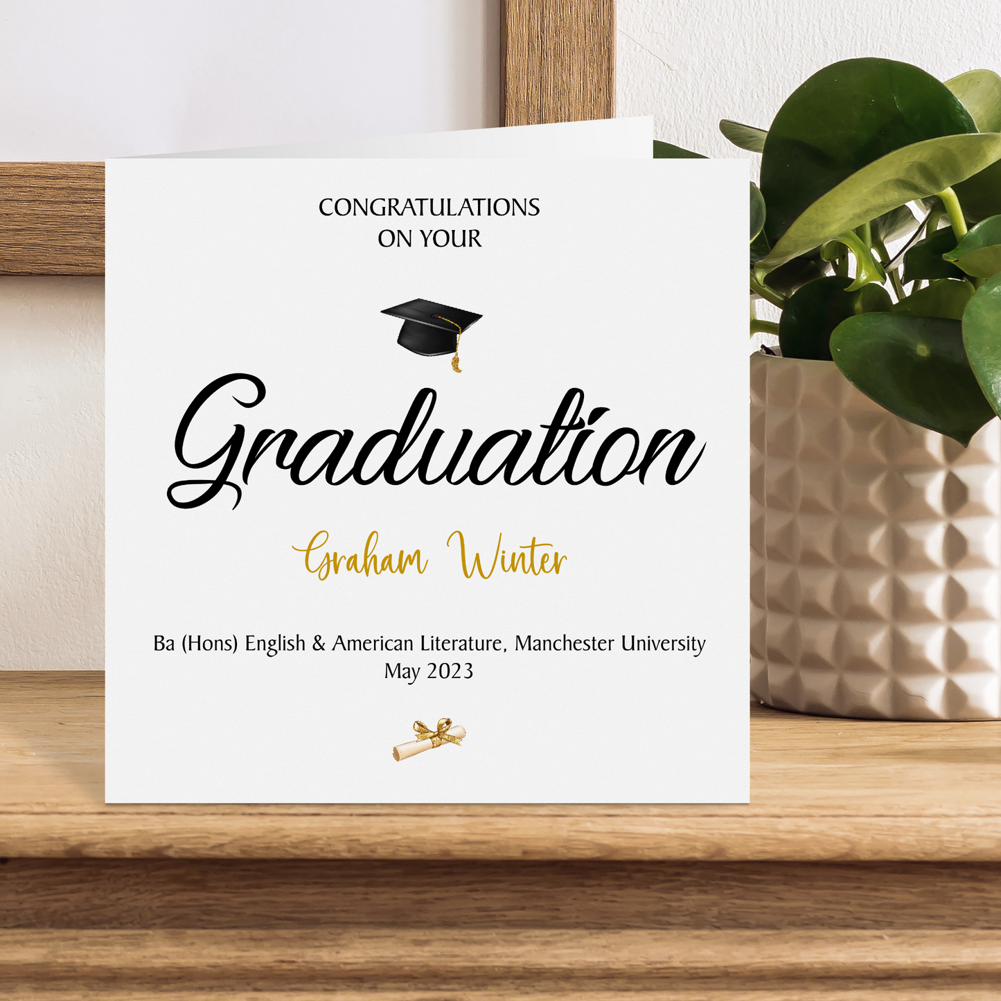 Personalised Congratulations on Your Graduation Card