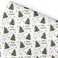 Personalised Christmas Gift Wrap – Football Christmas Tree Design, Footie Black and Orange Scarf- teen gift wrap paper