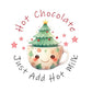 Personalised Christmas Stickers for Hot Chocolate Gift Wrap Label
