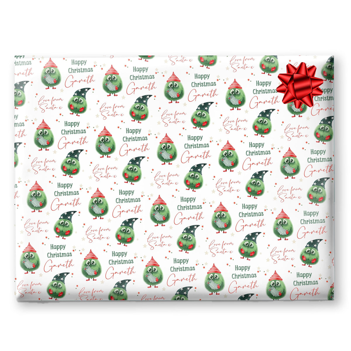 Christmas Gift Wrapping Paper,Personalised Funny Brussells Sprouts Gift Wrap Cute Gift Ideas