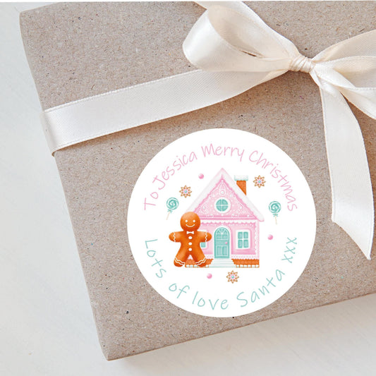 Personalised Christmas Stickers Labels For Wrapping Gifts, Name Tag