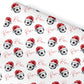 Personalised Christmas Gift Wrap – Children’s Football Santa Hat Design- Football mad teen wrapping paper