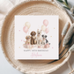 Personalised Cute Dog Theme Birthday Card